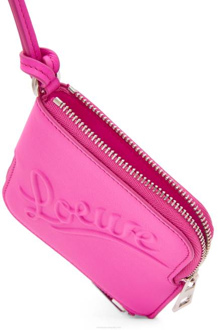 Fuchsia Double coin case in classic calfskin Loewe 84PR1335 Women