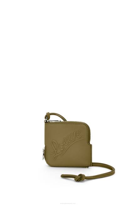 Olive Double coin case in classic calfskin Loewe 84PR1334 Women
