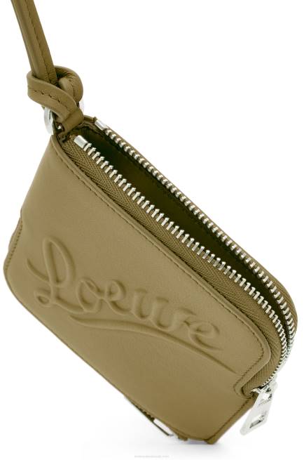 Olive Double coin case in classic calfskin Loewe 84PR1334 Women