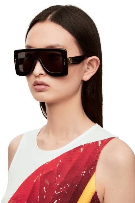 Black Anagram mask sunglasses in acetate Loewe 84PR1474 Women