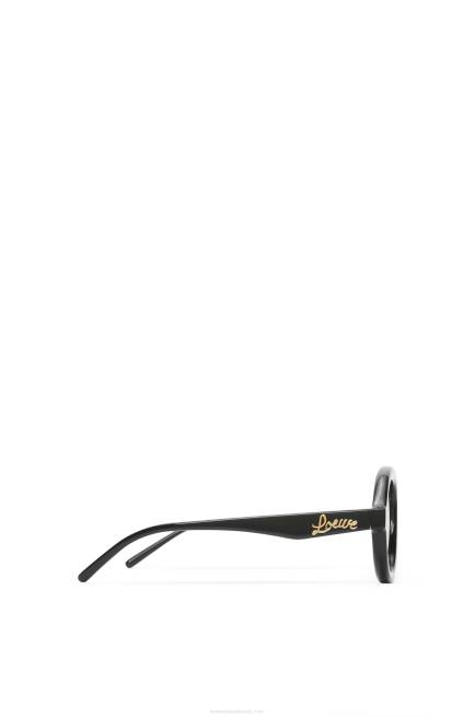Black Aviator sunglasses in acetate Loewe 84PR1485 Women