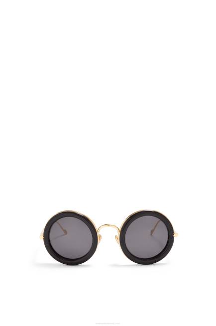 Black Gold Round sunglasses in acetate Loewe 84PR1494 Women