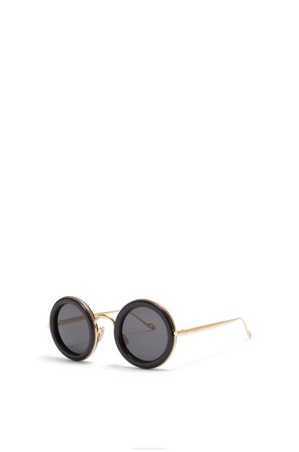 Black Gold Round sunglasses in acetate Loewe 84PR1494 Women
