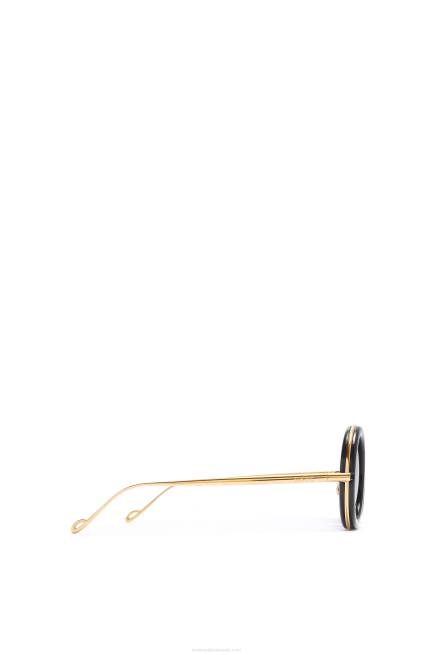 Black Gold Round sunglasses in acetate Loewe 84PR1494 Women