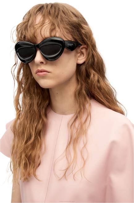Black Inflated cateye sunglasses in nylon Loewe 84PR1423 Women