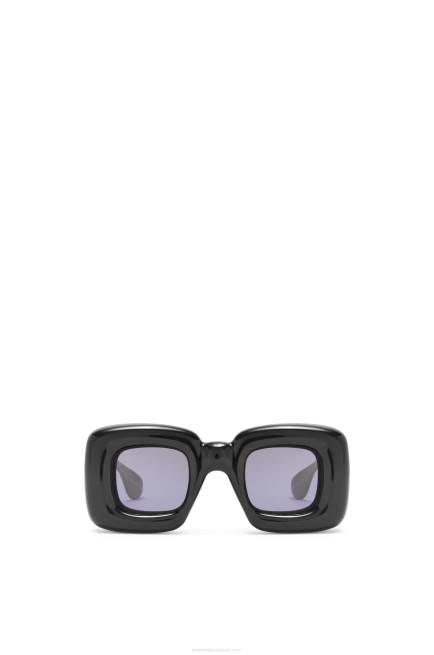 Black Inflated rectangular sunglasses in nylon Loewe 84PR1470 Women