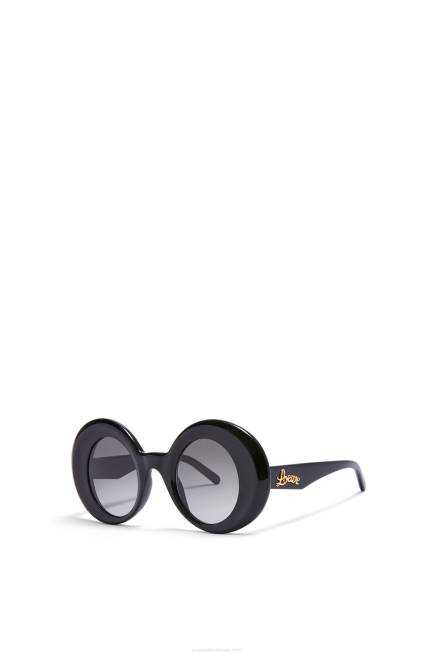 Black Oversized round sunglasses in acetate Loewe 84PR1481 Women