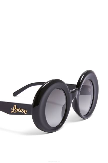 Black Oversized round sunglasses in acetate Loewe 84PR1481 Women