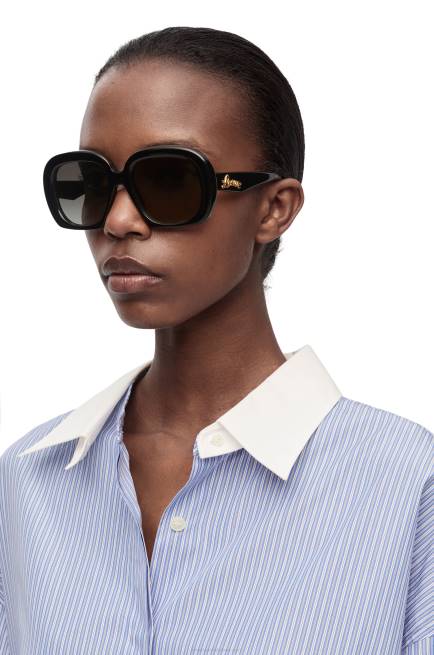 Black Square halfmoon sunglasses in acetate Loewe 84PR1439 Women