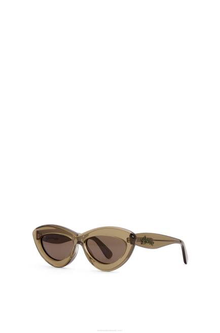 Brown Green Cateye sunglasses in acetate Loewe 84PR1498 Women