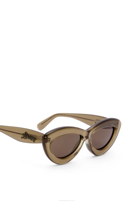 Brown Green Cateye sunglasses in acetate Loewe 84PR1498 Women