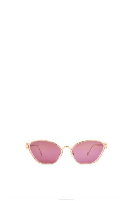 Burgundy Anagram hexagonal sunglasses in metal Loewe 84PR1445 Women