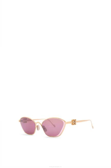 Burgundy Anagram hexagonal sunglasses in metal Loewe 84PR1445 Women