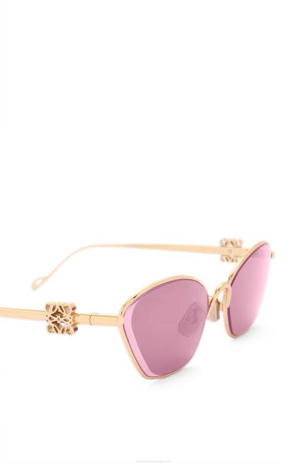 Burgundy Anagram hexagonal sunglasses in metal Loewe 84PR1445 Women