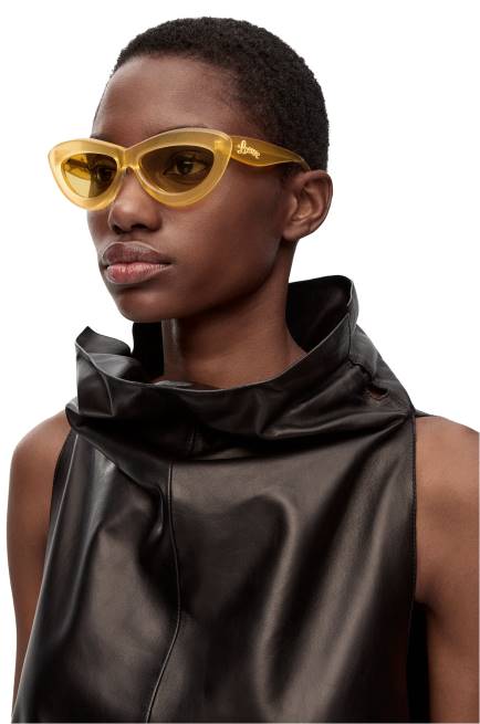 Canary Yellow Cateye sunglasses in acetate Loewe 84PR1504 Women
