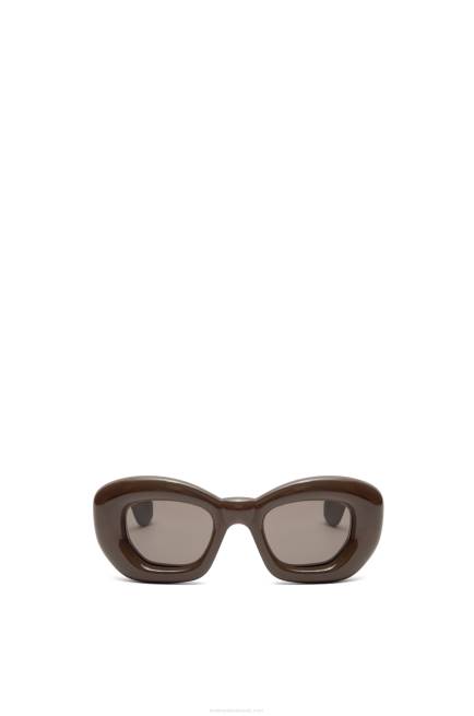 Dark Brown Fw23 Inflated butterfly sunglasses in nylon Loewe 84PR1452 Women