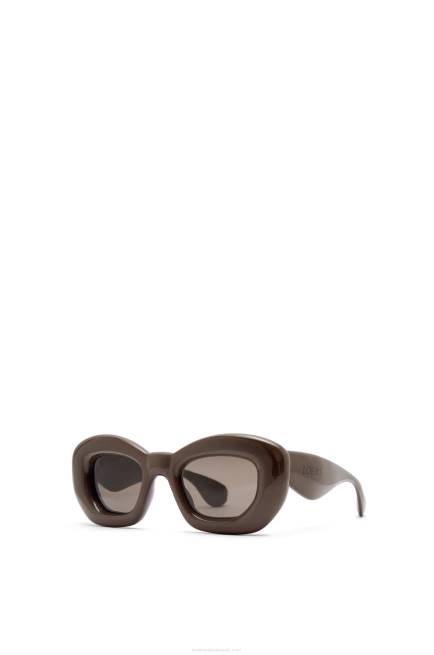 Dark Brown Fw23 Inflated butterfly sunglasses in nylon Loewe 84PR1452 Women