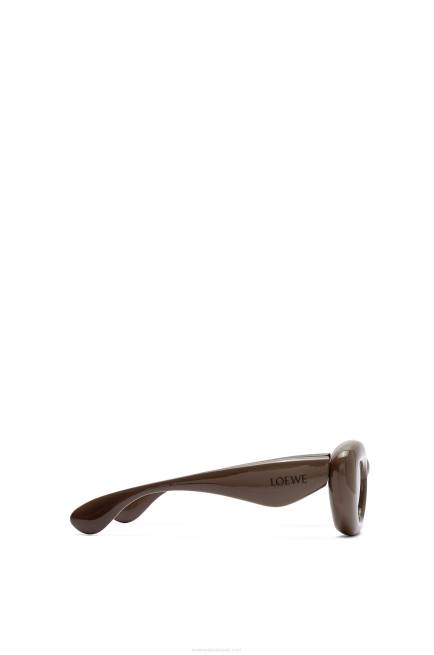 Dark Brown Fw23 Inflated butterfly sunglasses in nylon Loewe 84PR1452 Women