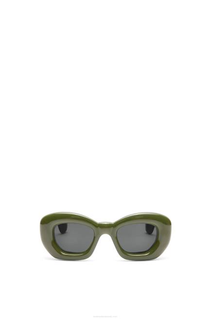 Dark Green Inflated butterfly sunglasses in nylon Loewe 84PR1453 Women