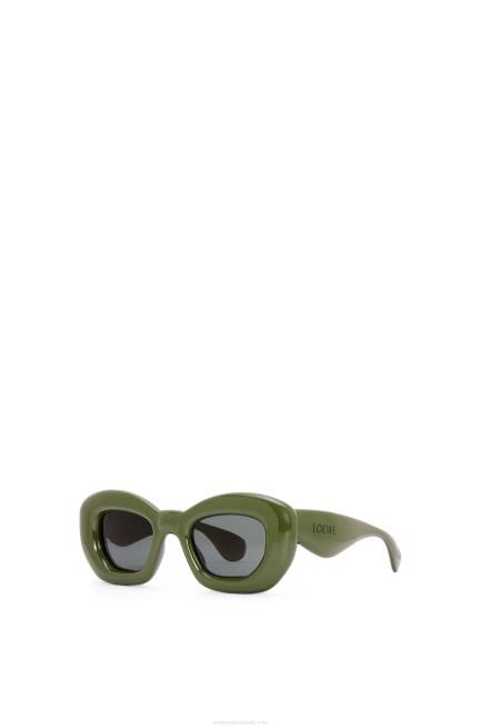 Dark Green Inflated butterfly sunglasses in nylon Loewe 84PR1453 Women