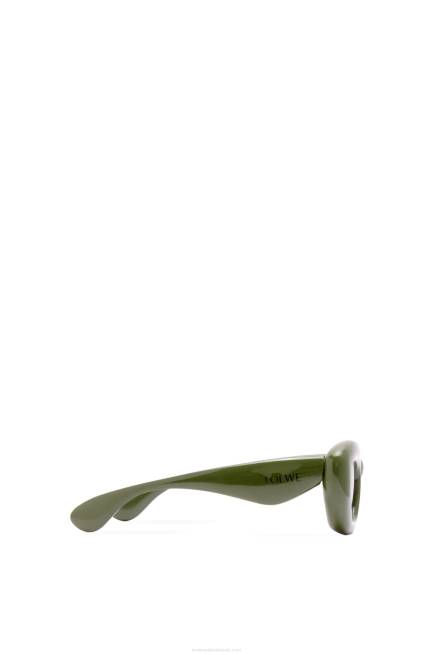 Dark Green Inflated butterfly sunglasses in nylon Loewe 84PR1453 Women
