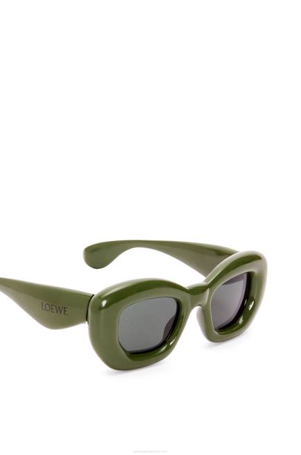 Dark Green Inflated butterfly sunglasses in nylon Loewe 84PR1453 Women