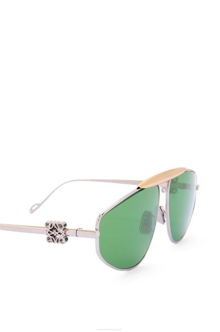 Dark Green Spoiler new aviator sunglasses in metal Loewe 84PR1449 Women