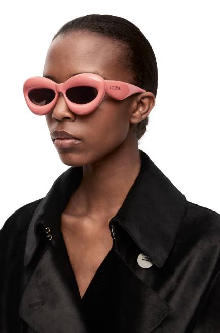 Dusty Pink Inflated cateye sunglasses in nylon Loewe 84PR1421 Women