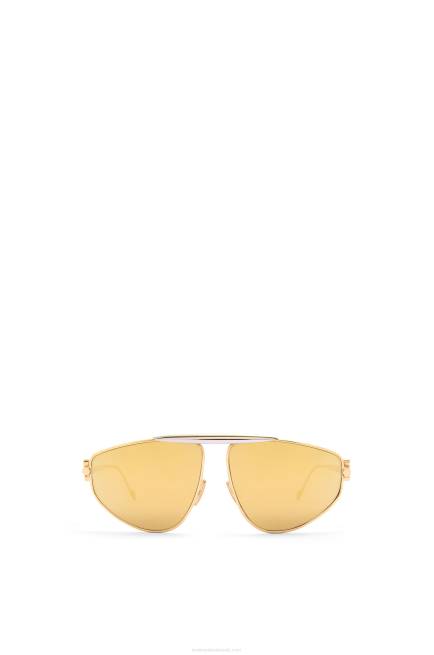 Gold Multitone Spoiler new aviator sunglasses in metal Loewe 84PR1450 Women