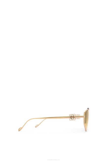 Gold Multitone Spoiler new aviator sunglasses in metal Loewe 84PR1450 Women
