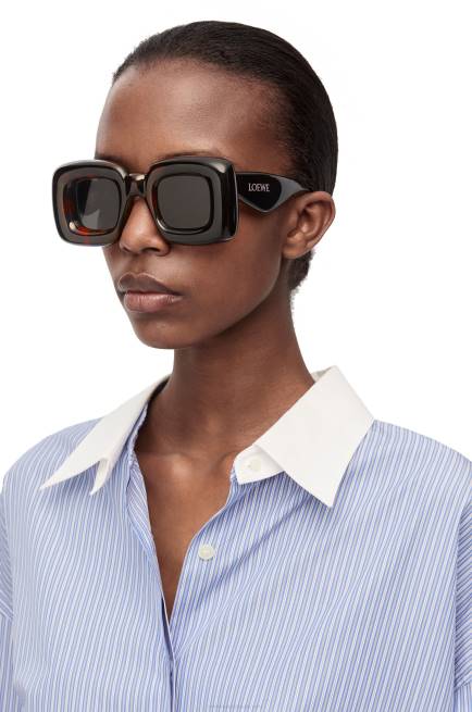 Havana Inflated rectangular sunglasses in nylon Loewe 84PR1469 Women