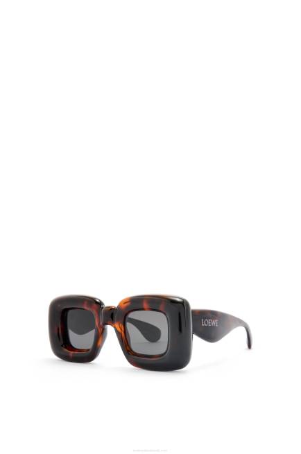 Havana Inflated rectangular sunglasses in nylon Loewe 84PR1469 Women