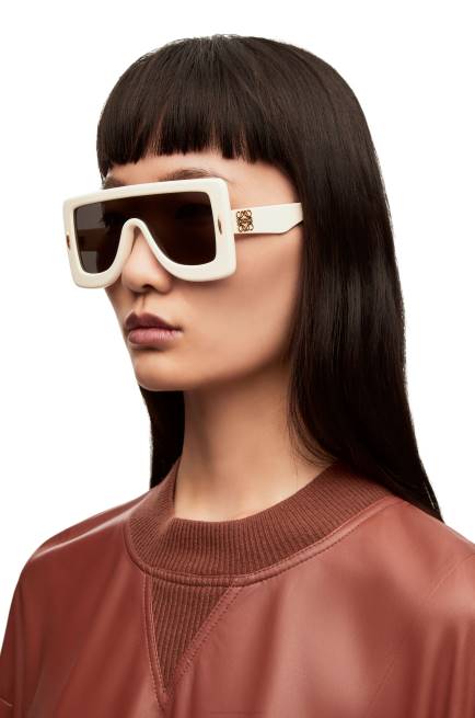 Ivory Anagram mask sunglasses in acetate Loewe 84PR1473 Women