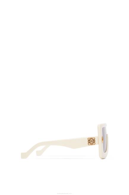 Ivory Anagram mask sunglasses in acetate Loewe 84PR1473 Women