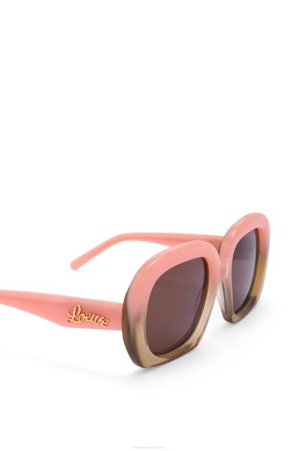 Jungle Green/Rosemary Square halfmoon sunglasses in acetate Loewe 84PR1437 Women