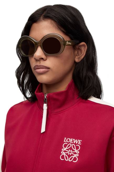 Khaki Green Half moon sunglasses in acetate Loewe 84PR1497 Women