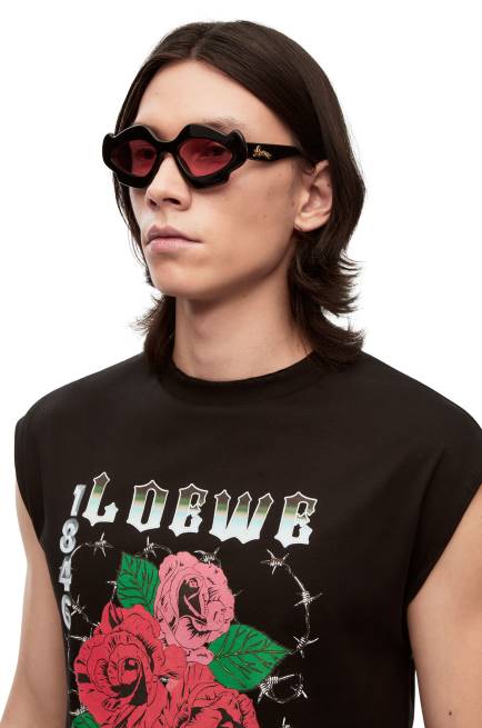 Shiny Black Flame sunglasses in acetate Loewe 84PR1465 Women