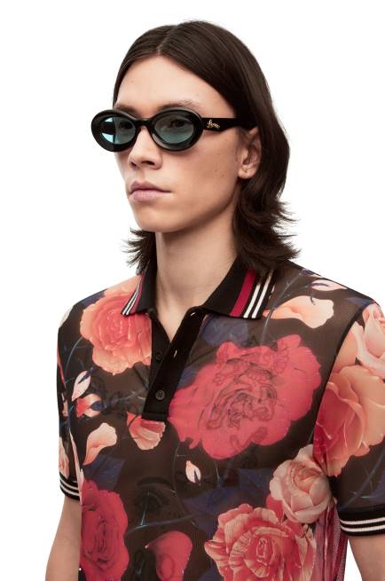 Shiny Black Loop sunglasses in acetate Loewe 84PR1457 Women