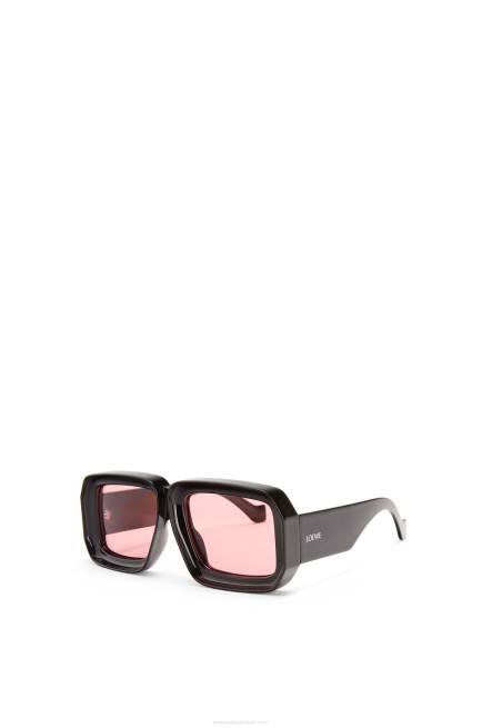 Shiny Black Paula\'s Ibiza dive in mask sunglasses Loewe 84PR1471 Women