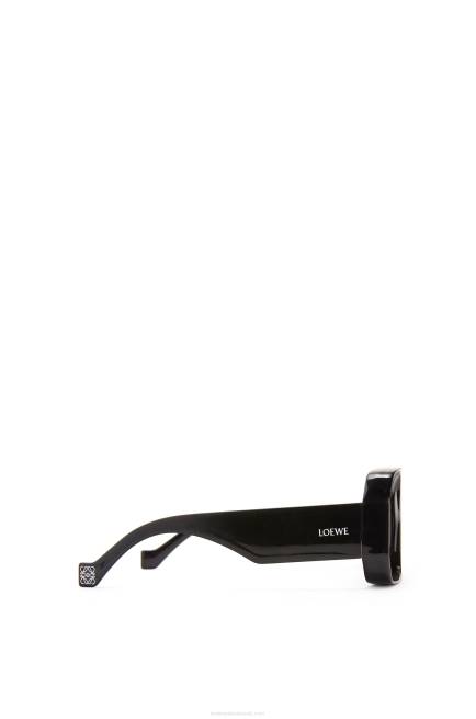 Shiny Black Paula\'s Ibiza dive in mask sunglasses Loewe 84PR1471 Women