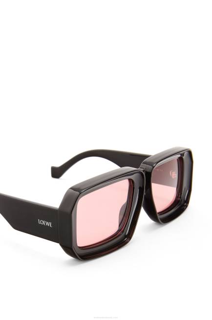 Shiny Black Paula\'s Ibiza dive in mask sunglasses Loewe 84PR1471 Women