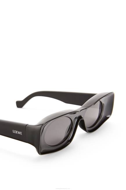 Shiny Black Paula\'s Ibiza original sunglasses Loewe 84PR1476 Women