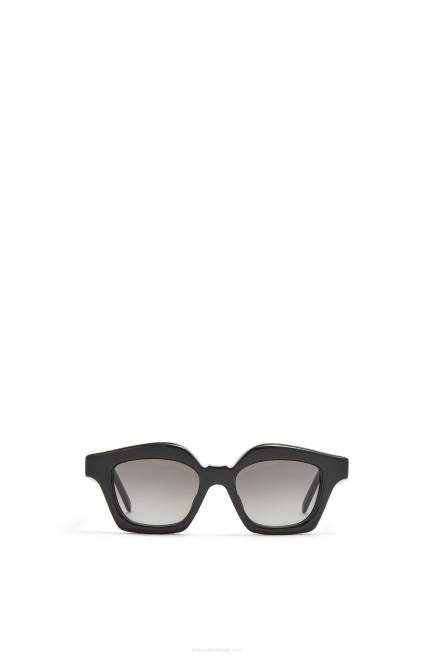 Shiny Black Small browline sunglasses in acetate Loewe 84PR1483 Women