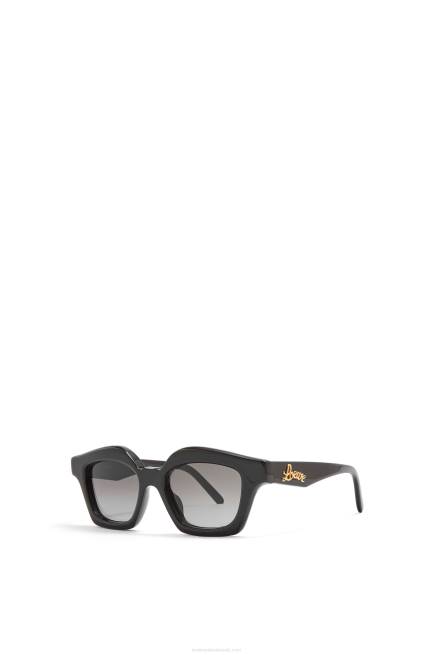 Shiny Black Small browline sunglasses in acetate Loewe 84PR1483 Women