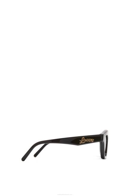 Shiny Black Small browline sunglasses in acetate Loewe 84PR1483 Women