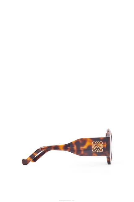 Shiny Classic Havana Curved sunglasses in acetate Loewe 84PR1444 Women