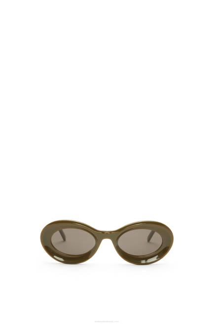 Shiny Khaki Loop sunglasses in acetate Loewe 84PR1455 Women
