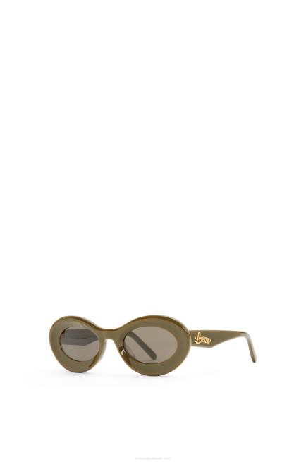 Shiny Khaki Loop sunglasses in acetate Loewe 84PR1455 Women