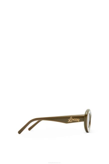 Shiny Khaki Loop sunglasses in acetate Loewe 84PR1455 Women