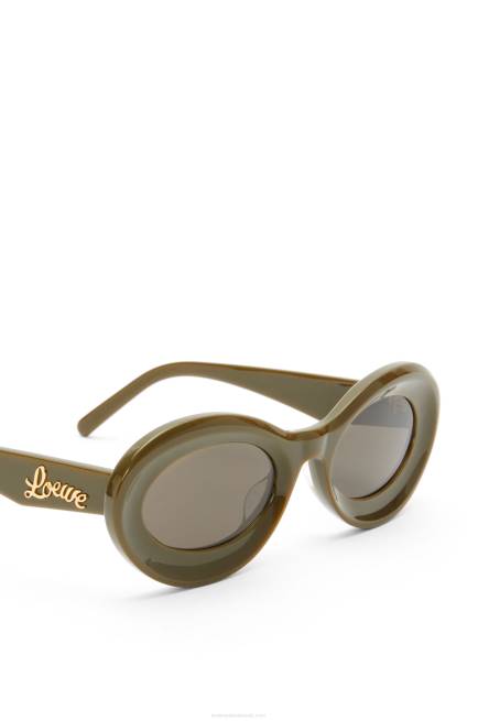 Shiny Khaki Loop sunglasses in acetate Loewe 84PR1455 Women